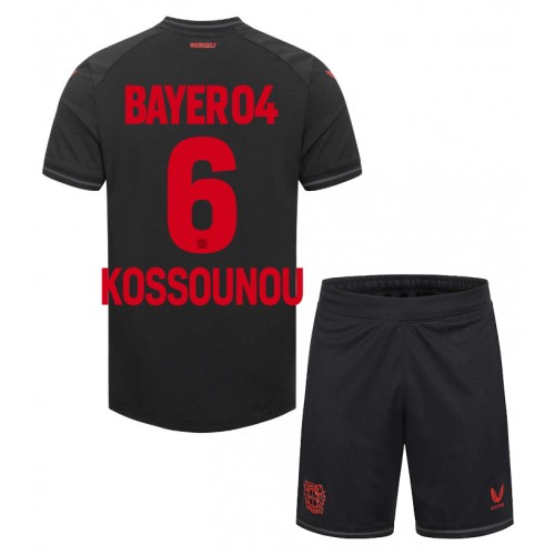 Fotbalové Dres Bayer Leverkusen Odilon Kossounou #6 Dětské Domácí 2023-24 Krátký Rukáv (+ trenýrky)